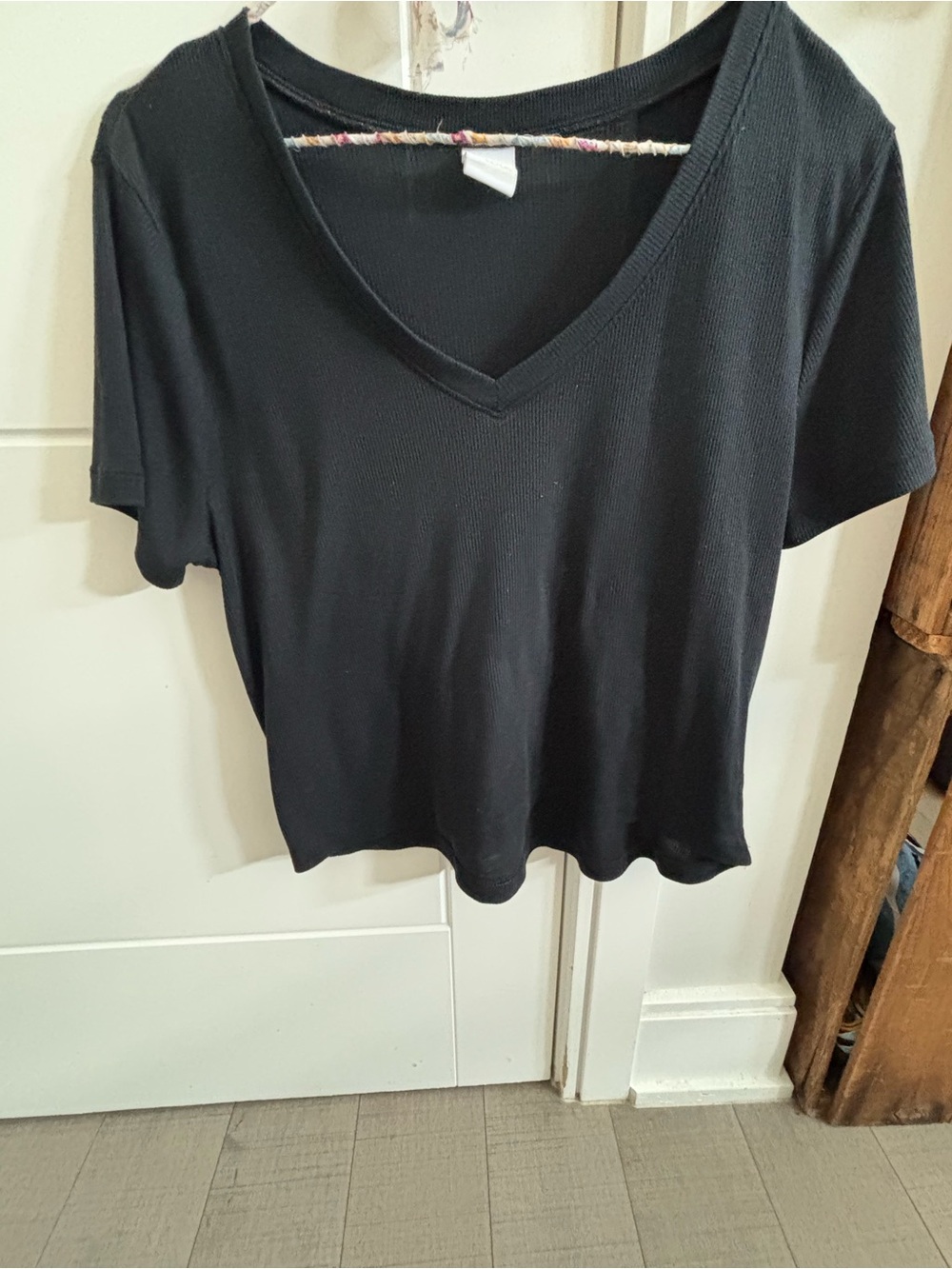 ❤️‍🔥5/$25❤️‍🔥Ribbed V-Neck Women's Short Sleeve Top